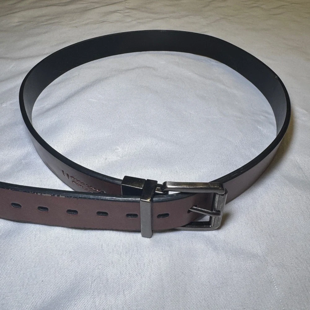 Levis Mens Reversible Belt Brown Black XL 34 36‎ Gunmetal Buckle